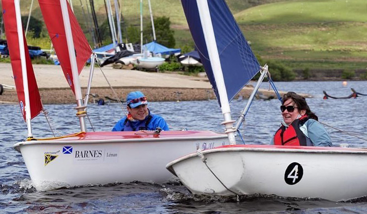 Rory McKinna in his Hansa 3030, The Glasgow Bonnet, during 2023.