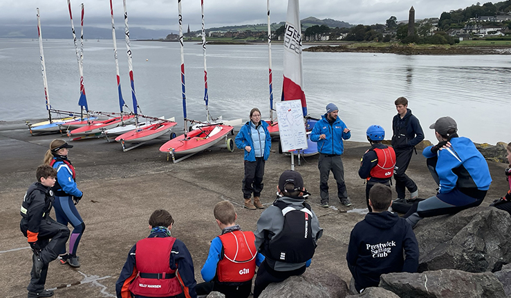 Images from the Giant Academy weekend at Largs Sailing Club of Race Training, ashore and afloat.