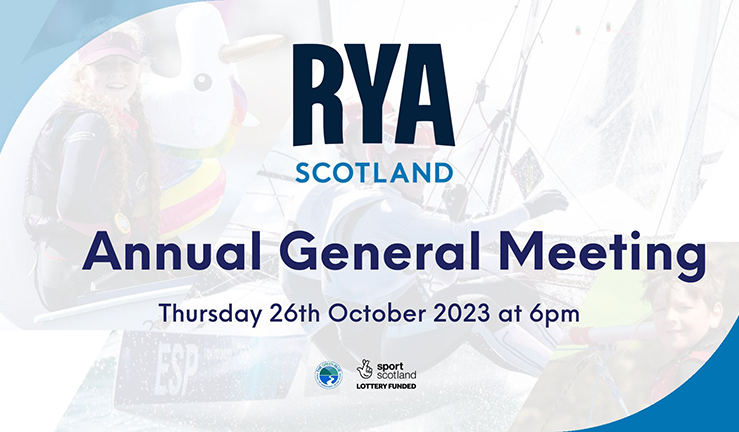 Graphic for the RYA Scotland Annual General Meeting 2023