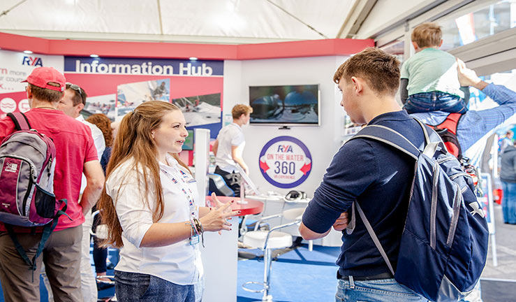 Customer on the  RYA stand