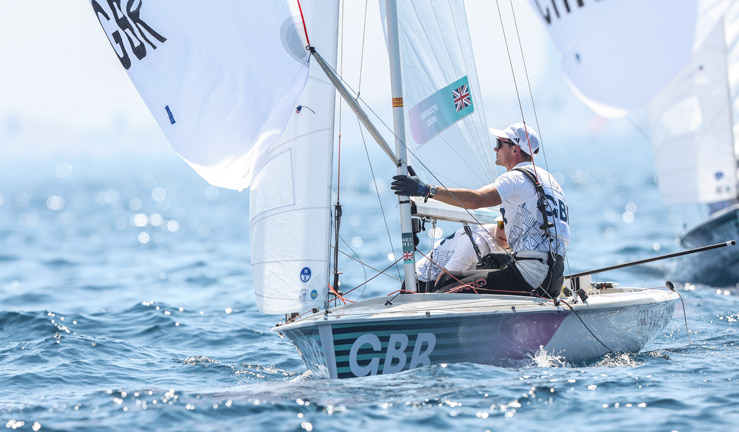 chris grube and vita heathcote on last day of 470 fleet races at paris 2024 olympic games