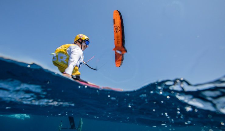 ellie aldridge kite foiling at paris 2024 olympic games