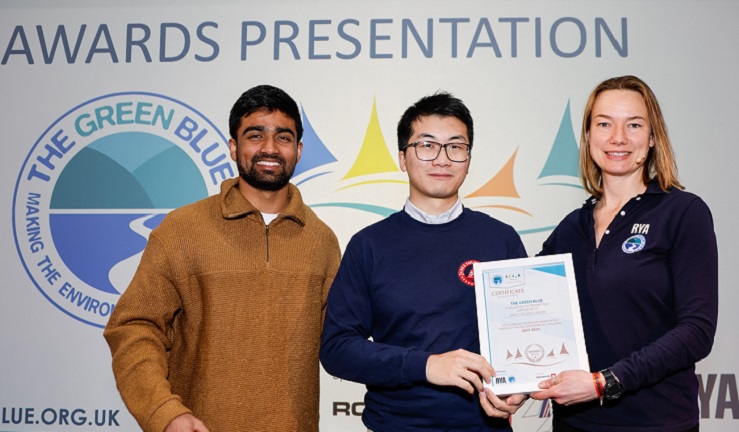 students collect their award from Kate Fortnam