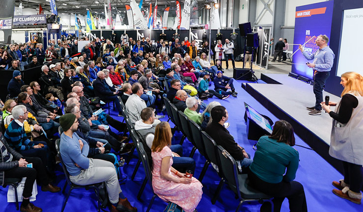 Packed crowds at the 2024 RYA Dinghy & Watersports Show supported by Sunsail