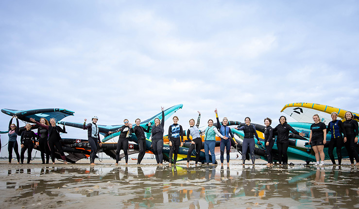She Flies women's wingfoiling collective
