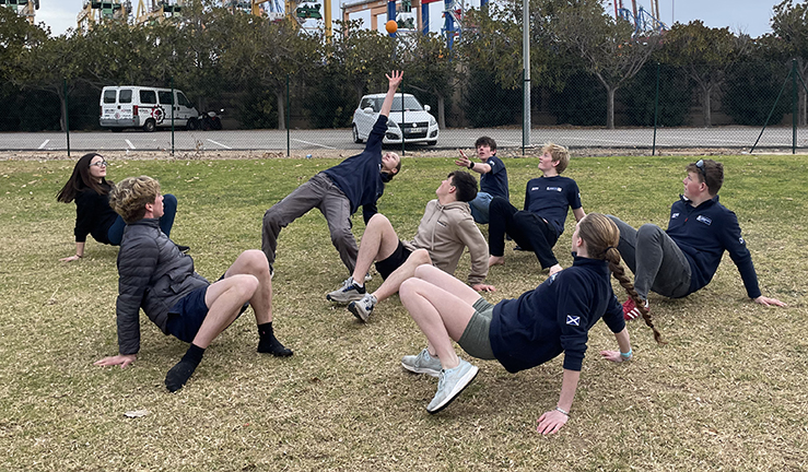 ILCA sailors in a training camp in Valencia