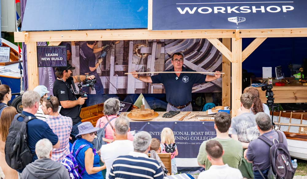 boat building workshop southampton international boat show