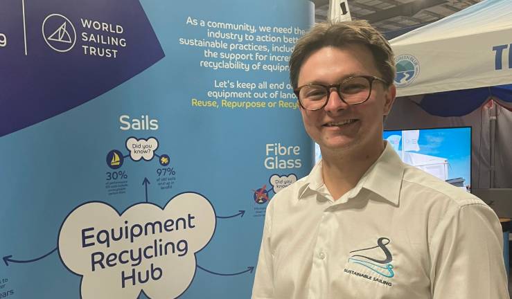 Joe Penhaul-Smith of Sustainable Sailing at the RYA Dinghy & Watersports Show