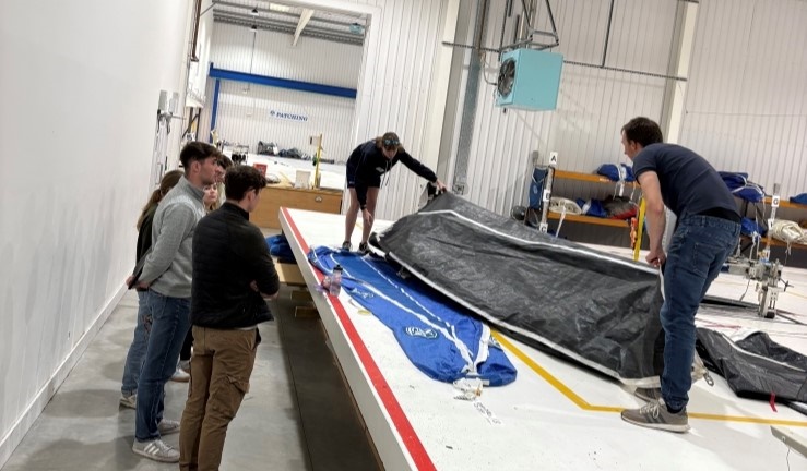 Demonstration at North Sails loft to BKA applicants during selection weekend.