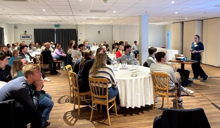 Maiden Ambassador Kate Ledgard presentation at British Keelboat Academy evening meal.