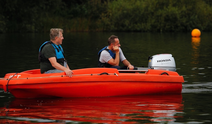 WHSA regatta safety boat in action 739x432