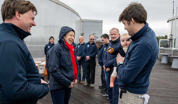 HRH The Princess Royal, President of the Royal Yachting Association, visits the RYA Youth National Championships at the Welsh National Sailing Academy, Plas Heli, Pwllheli.