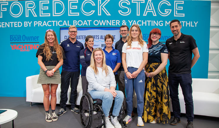 Members of the clean water sports alliance at Southampton boat show