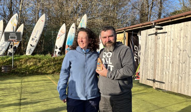 Feri Szincsak recieves his RYA Scotland Impact Award