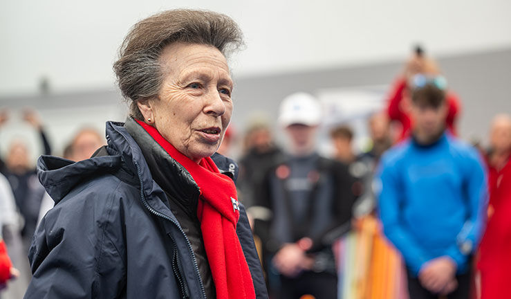 HRH The Princess Royal, President of the Royal Yachting Association, visits the RYA Youth National Championships at the Welsh National Sailing Academy, Plas Heli, Pwllheli.