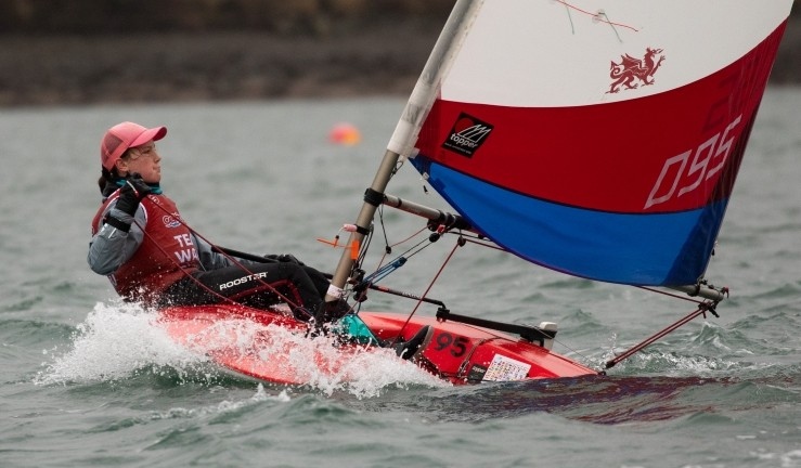 Topper sailor Sophie on the water at the Celtic Cup.