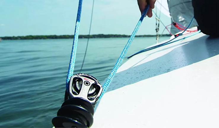 Harken's Zircon blocks, available via P&B at the 2025 RYA Dinghy & Watersports Show