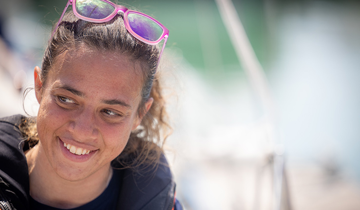 Para sailor Jazz Turner completes her record breaking solo voyage around the UK and Ireland. Credit Fergus Kennedy