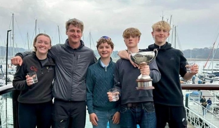 Boysterous Cup 2025 winning team of five young sailors Royal Southern Yacht Club Junior Academy / Team Green 