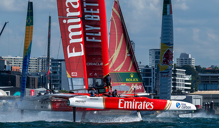 Fast and furious SailGP racing