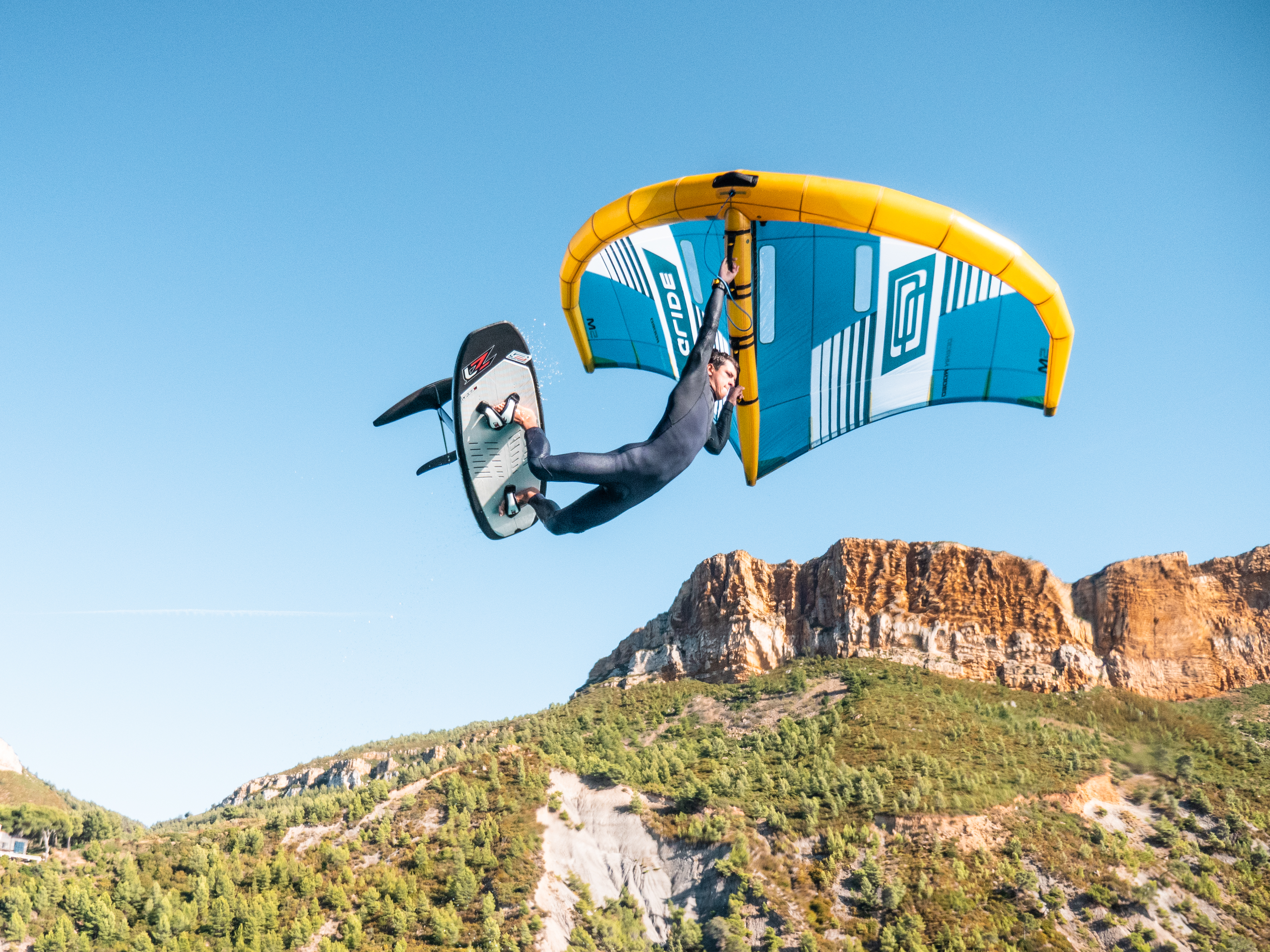 Foiling air action shot 