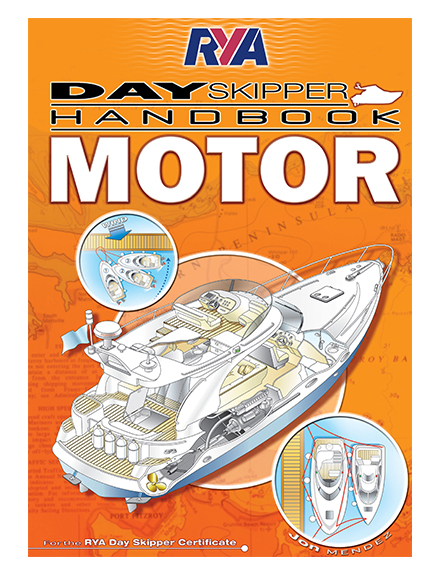 RYA Day Skipper Handbook cover - illustrations of motor cruiser