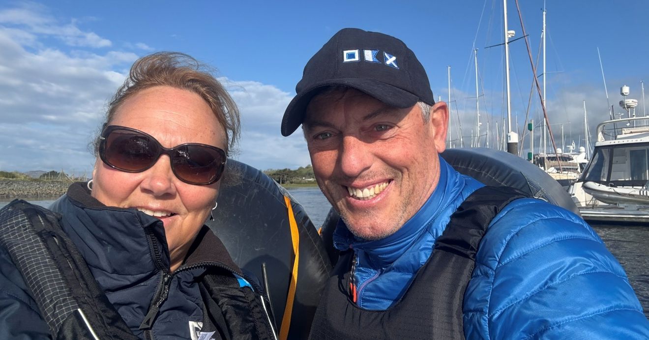 Sharon and Graham Davidson-Guild volunteering at the 2025 RYA Youth Nationals at Pwllheli.