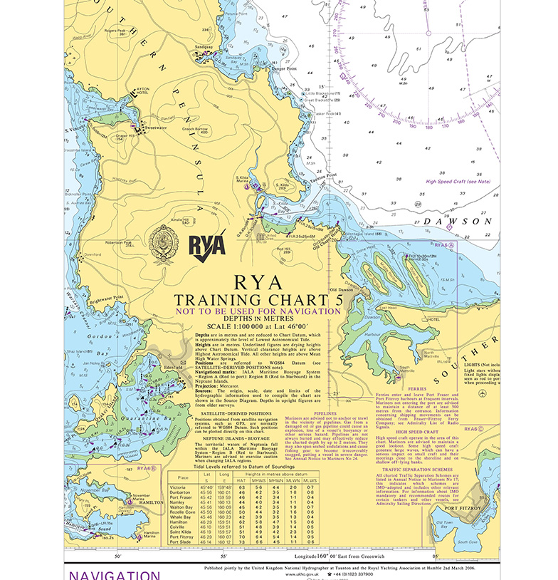 RYA Training Chart 5 & 6 - Southern Hemisphere | Products