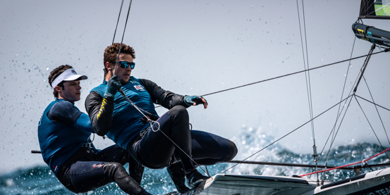 An image of 2 men sailing in the RYA Dinghy & Watersports Show 2024RYA Dinghy & Watersports Show 2024