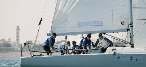 Lucy Hodges and crew sailing their way to gold in the Visually Impaired event at the World Sailing Inclusion Championships