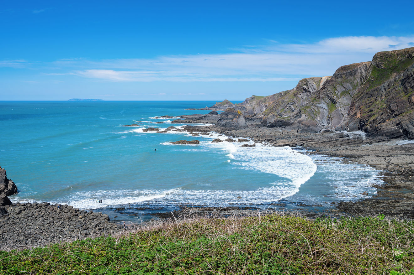 An image of the view of Hartland quay, Bideford in North Devon