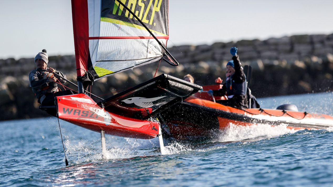 dinghy foiling course in preparation for racing