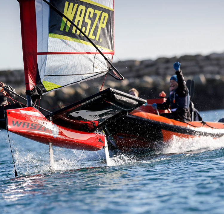 dinghy foiling course in preparation for racing