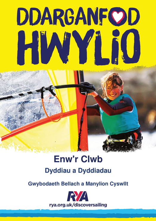 	An image of Discover Sailing editable poster for Windsurfing in Welsh