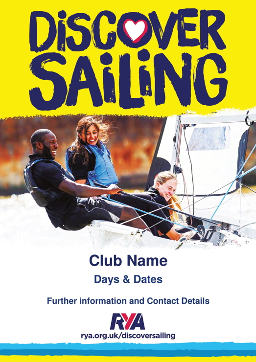 	An image of Discover Sailing editable poster for Adult Dinghy