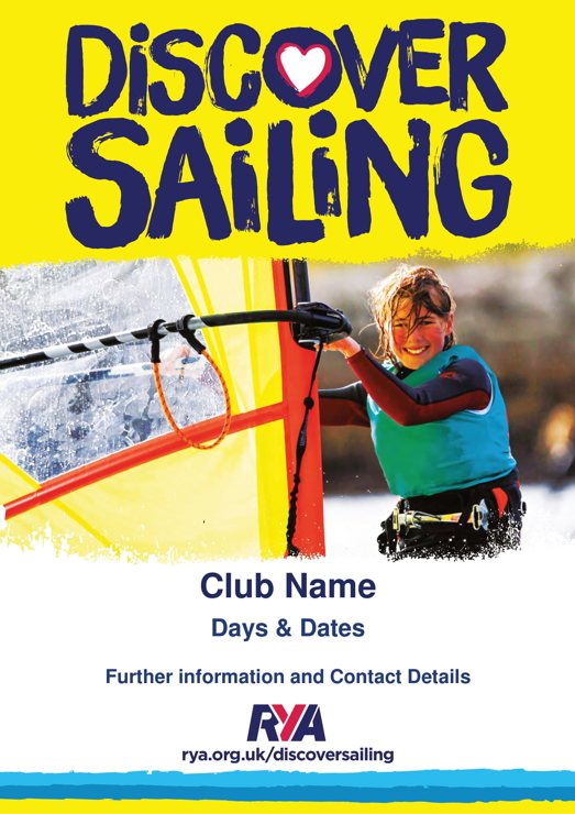 	An image of Discover Sailing editable poster for Windsurfing in English
