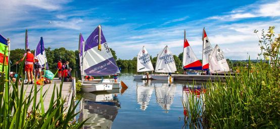 Dinghies at Chipstead Sailing Club