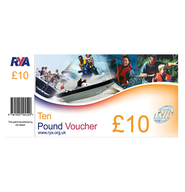 RYA 10 pound voucher 