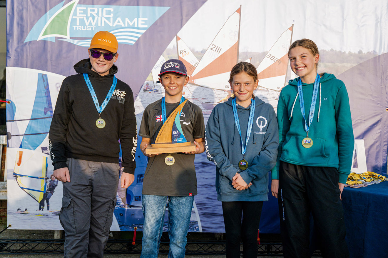 Super Junior winners at the RYA Eric Twiname Youth & Junior Team Racing Championships