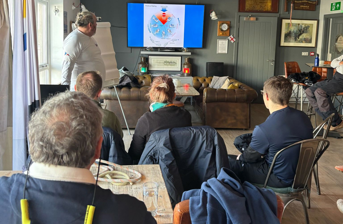 Racing briefing at Brighton Marina Yacht Club