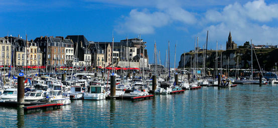 Sunny shot of Dieppe Marina
