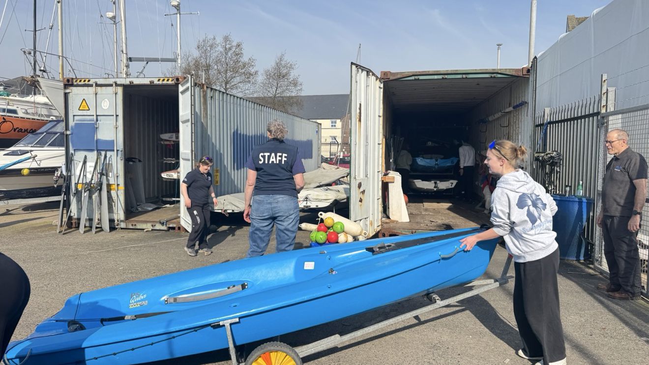 Hard at work rigging up for the day ahead at Carrickfergus Yacht Club