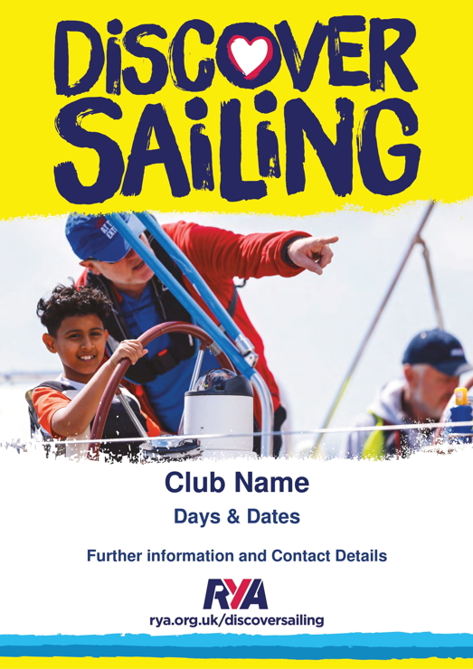 	An image of Discover Sailing editable poster for Family Yacht in English