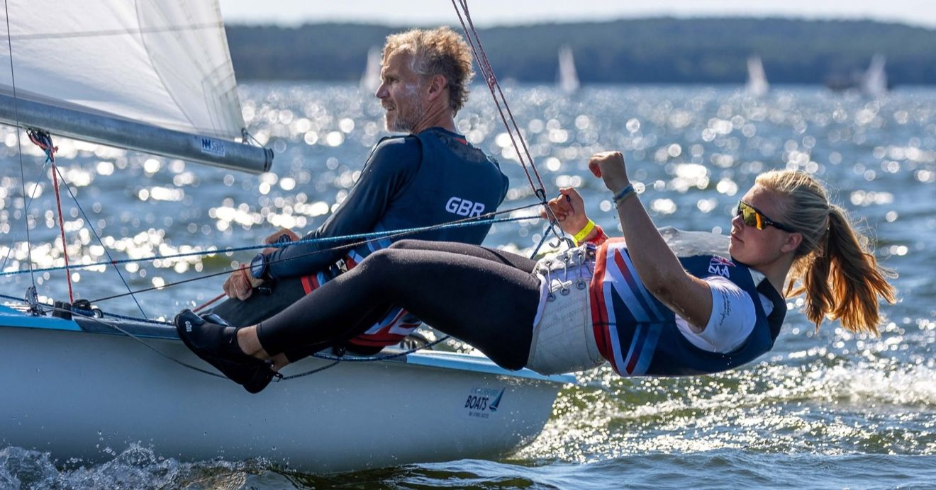 Neil Marsden & Merle Nieuwland at the 420 Worlds 2026 (c) Luis Fráguas