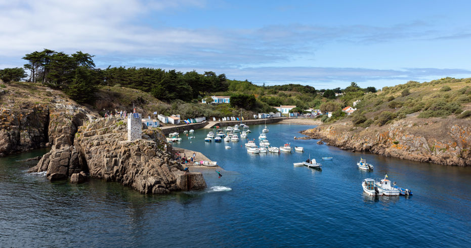 Le port de la Meule sur l'île d'Yeu (Vendée, France)