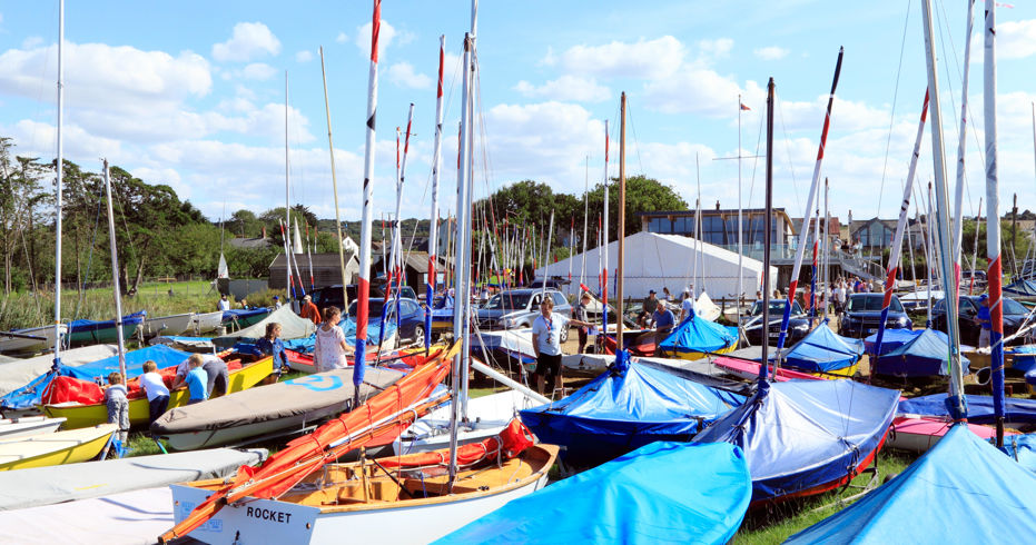 Boats moored with tarp