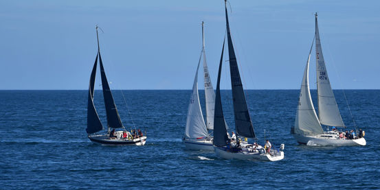 Yachts racing at Scarborough YC. Credit Fred Tiles.