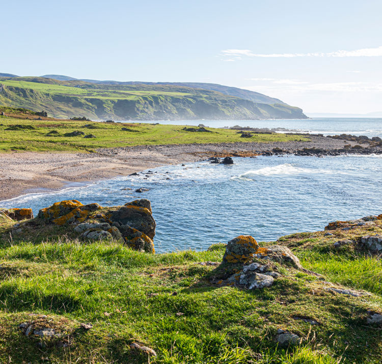 The beach next to Uisaed Point, Machrihanish on the Kintyre Peninsula, Argyll & Bute, Scotland UK