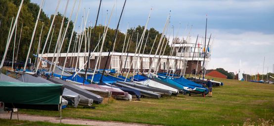 Long shot of Staunton Harold Sailing Club