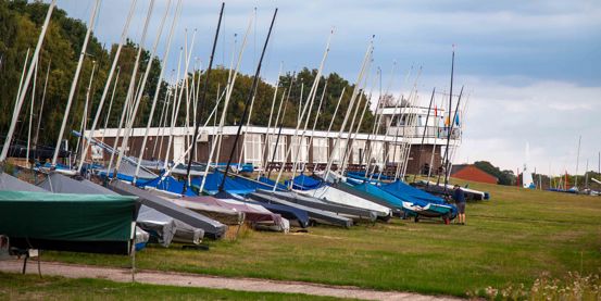 Long shot of Staunton Harold Sailing Club